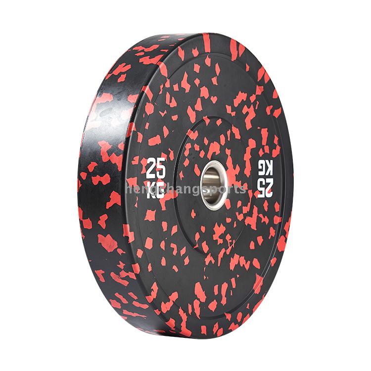 Rubber bumper plate with color point